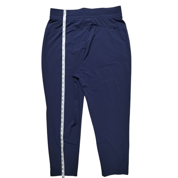 Nike womens Dri-fit Bliss Luxe 7/8 training navy blue pants size L - Picture 8 of 11